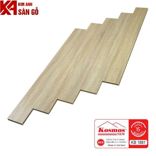 Sàn Gỗ Công Nghiệp 12MM KOSMOS-KB 1881